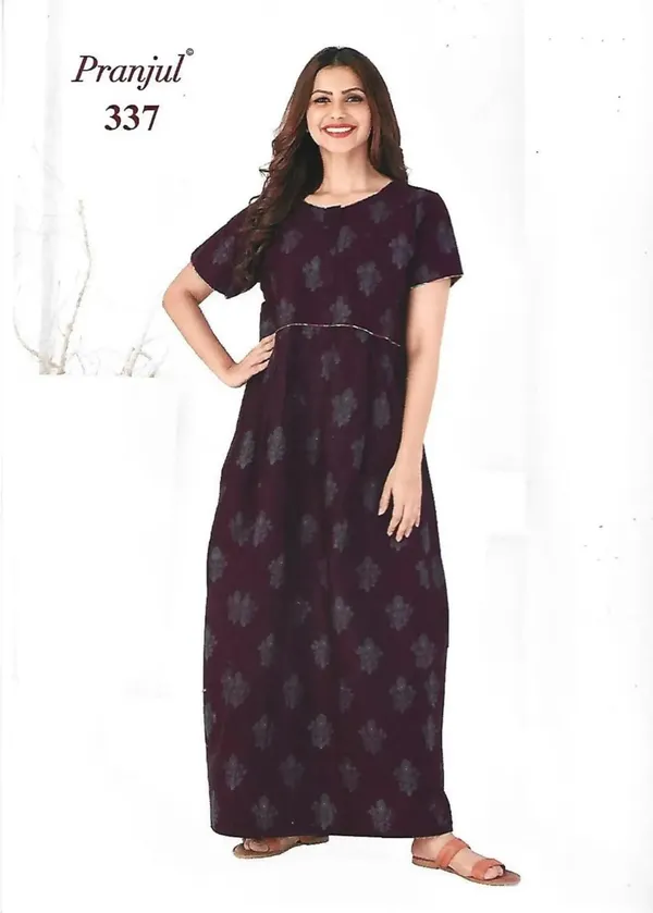 Pure Cotton Pranjul Nighty | PN337